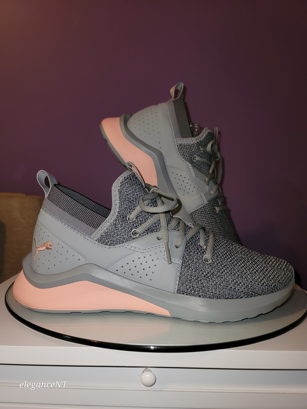 PUMA Emergence Women’s Gray & Peach Athletic Sneakers Sz: 10 - Picture 7 of 11